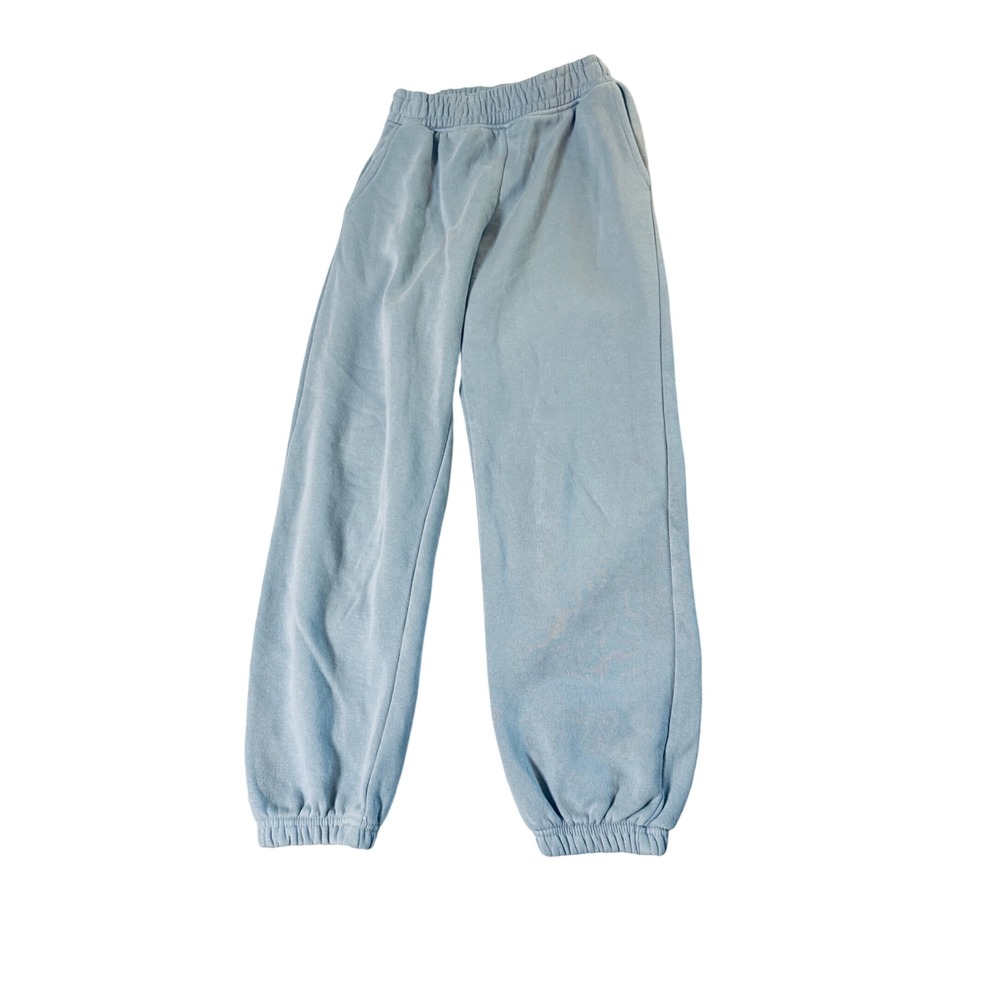 Zara Size 13-14 Light Blue Girl Jogger Sweatpants Stretch Elastic Causal
